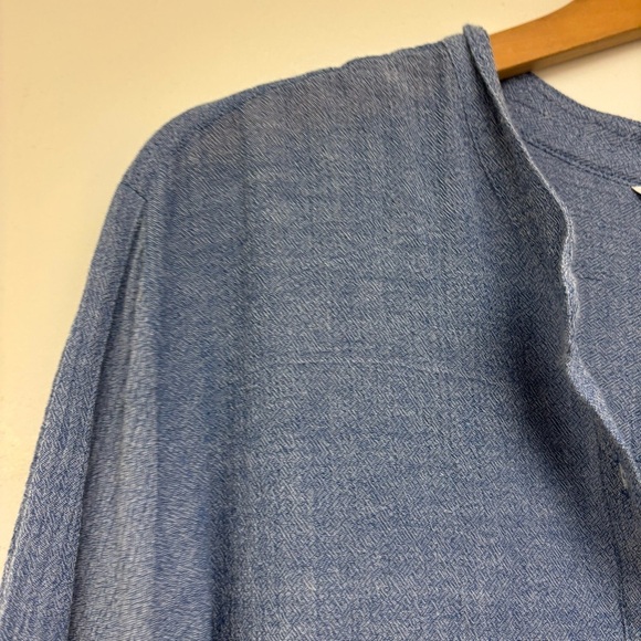 Lucky Brand Chambray Tie Front Dress - Picture 5 of 11